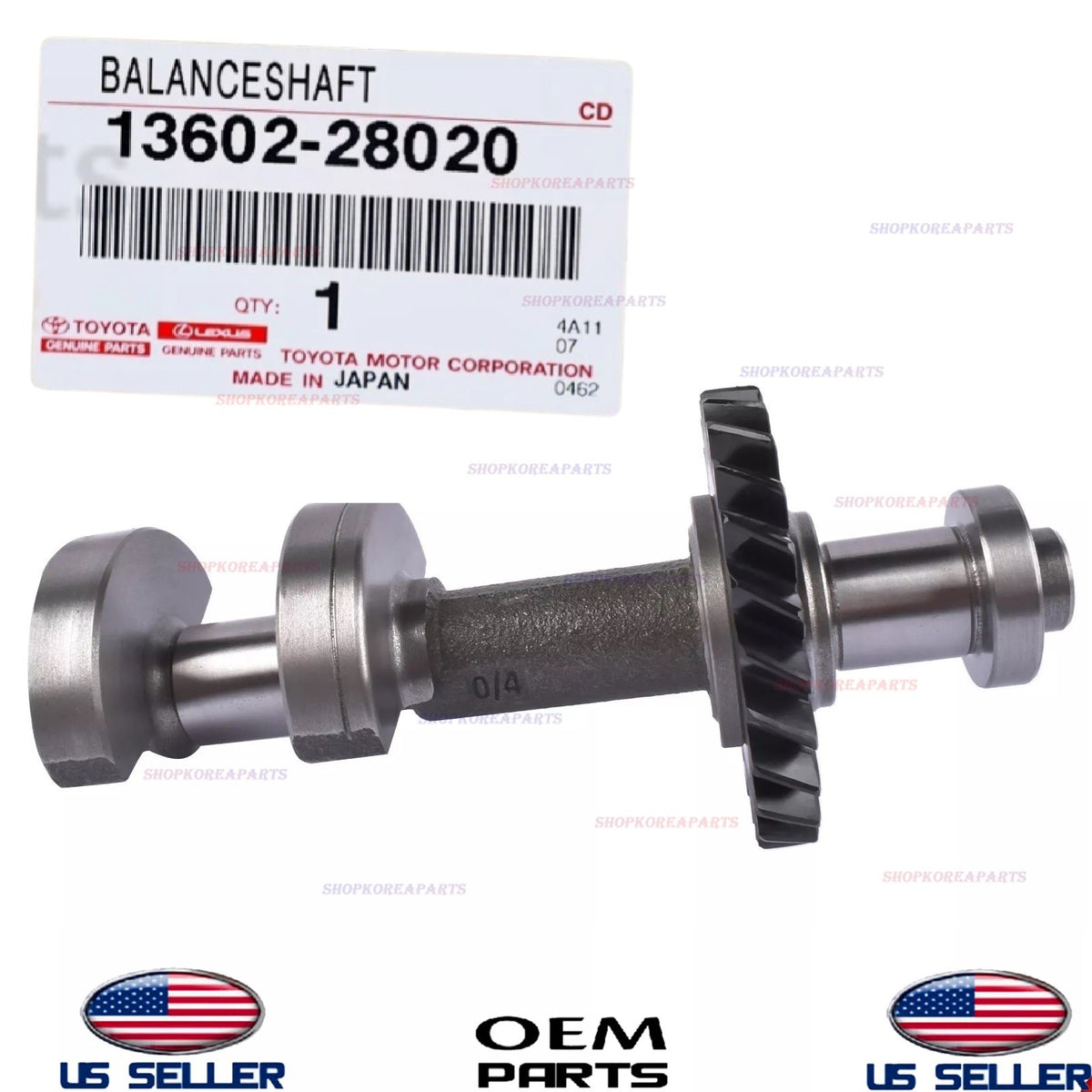 GENUINE OEM Engine Balance Shaft 2006-2015 Toyota Lexus 2.4L 13602-28020