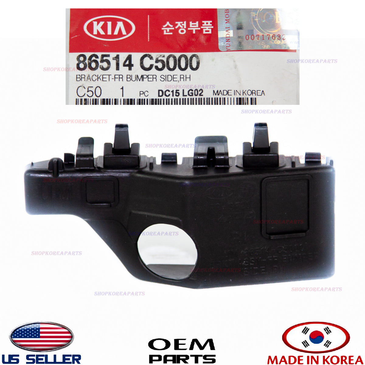 Genuine Front Bumper Bracket Mounting RIGHT Passenger Side OEM Kia Sorento 16-20