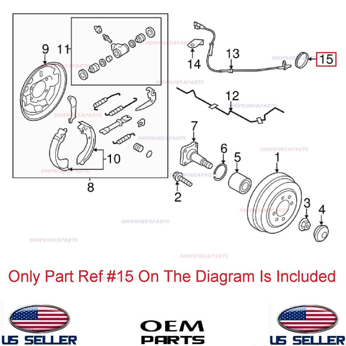 GENUINE Rear Wheel ABS Speed Sensor Ring ⭐OEM⭐ Nissan Versa 2012-2019 479501HA0A