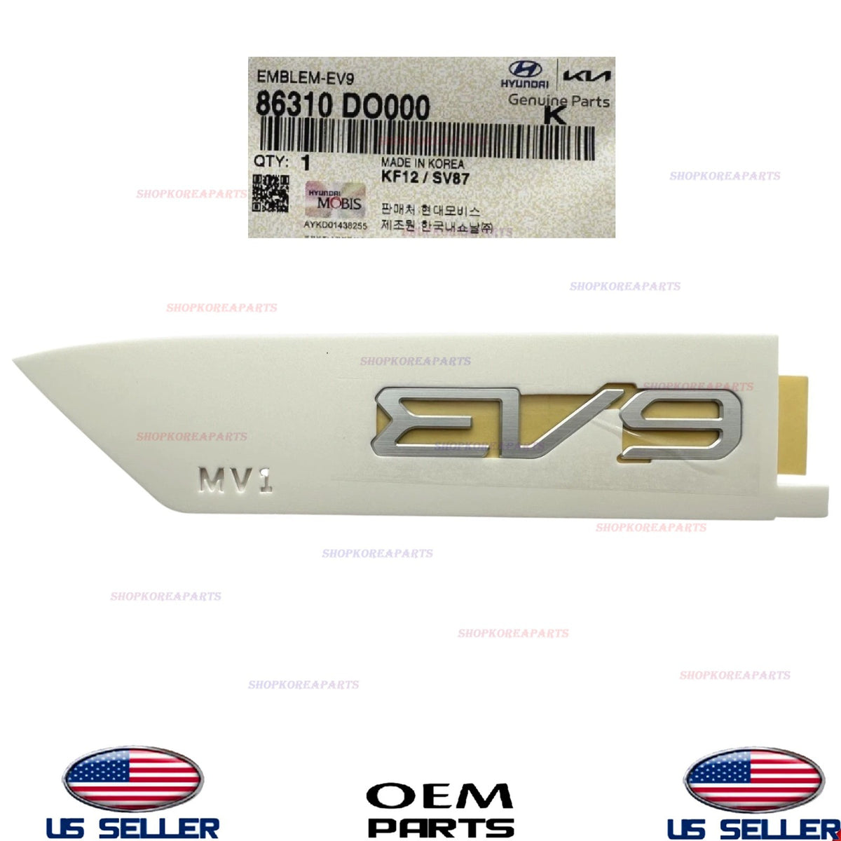 GENUINE Rear Emblem Logo Silver 2024-2026 Kia EV9 86310-DO000
