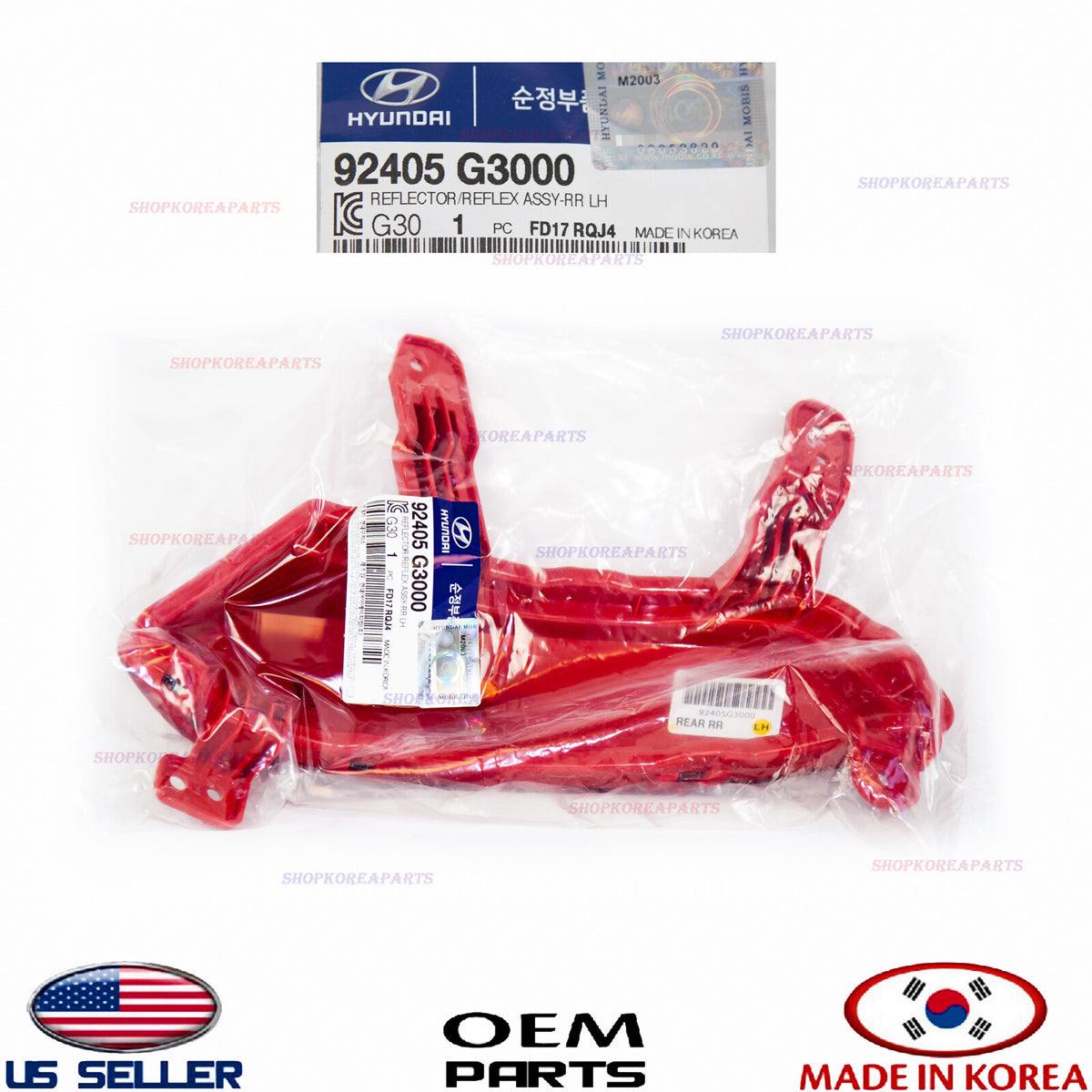 GENUINE Bumper Reflector Rear LEFT Driver Side ⭐OEM⭐ Elantra GT Hatchback 18-20