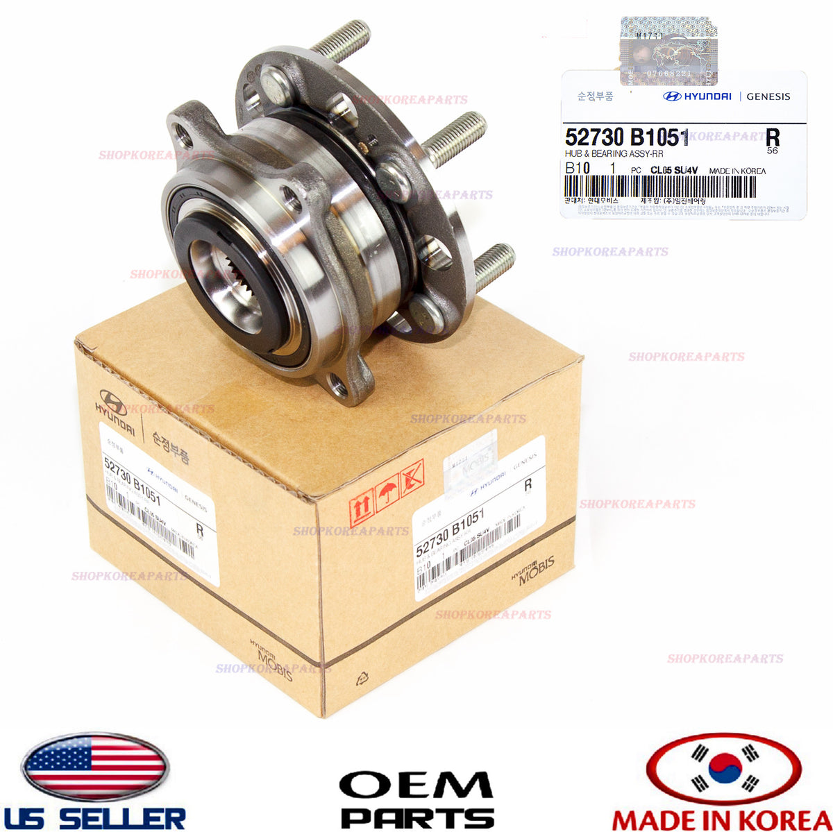 HUB & BEARING REAR WHEEL 【GENUINE】 GENESIS SEDAN G80 2015-2017 52730B1051