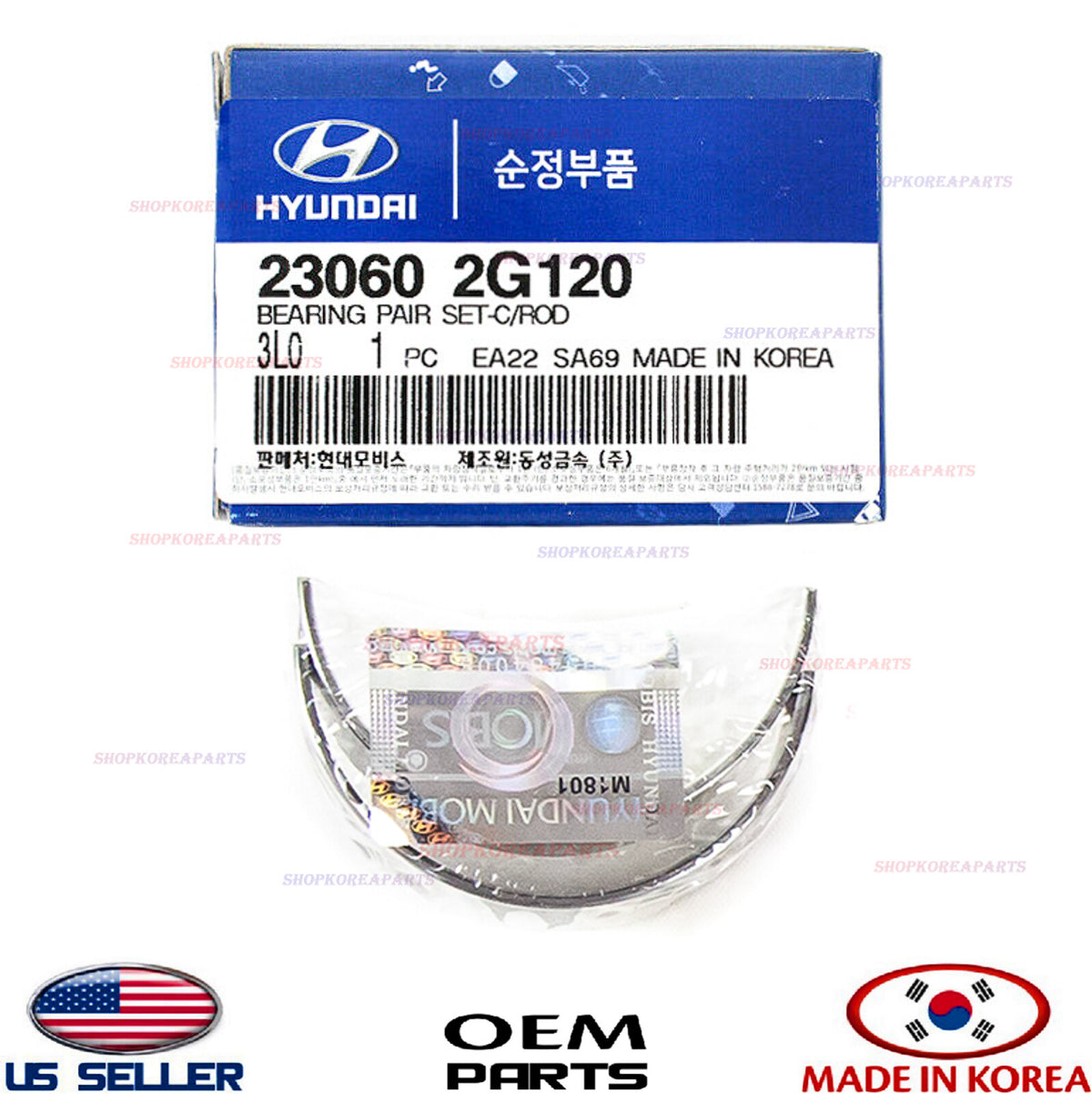 CONNECTING ROD BEARING Single Pair For One GENUINE HYUNDAI KIA See compatibility