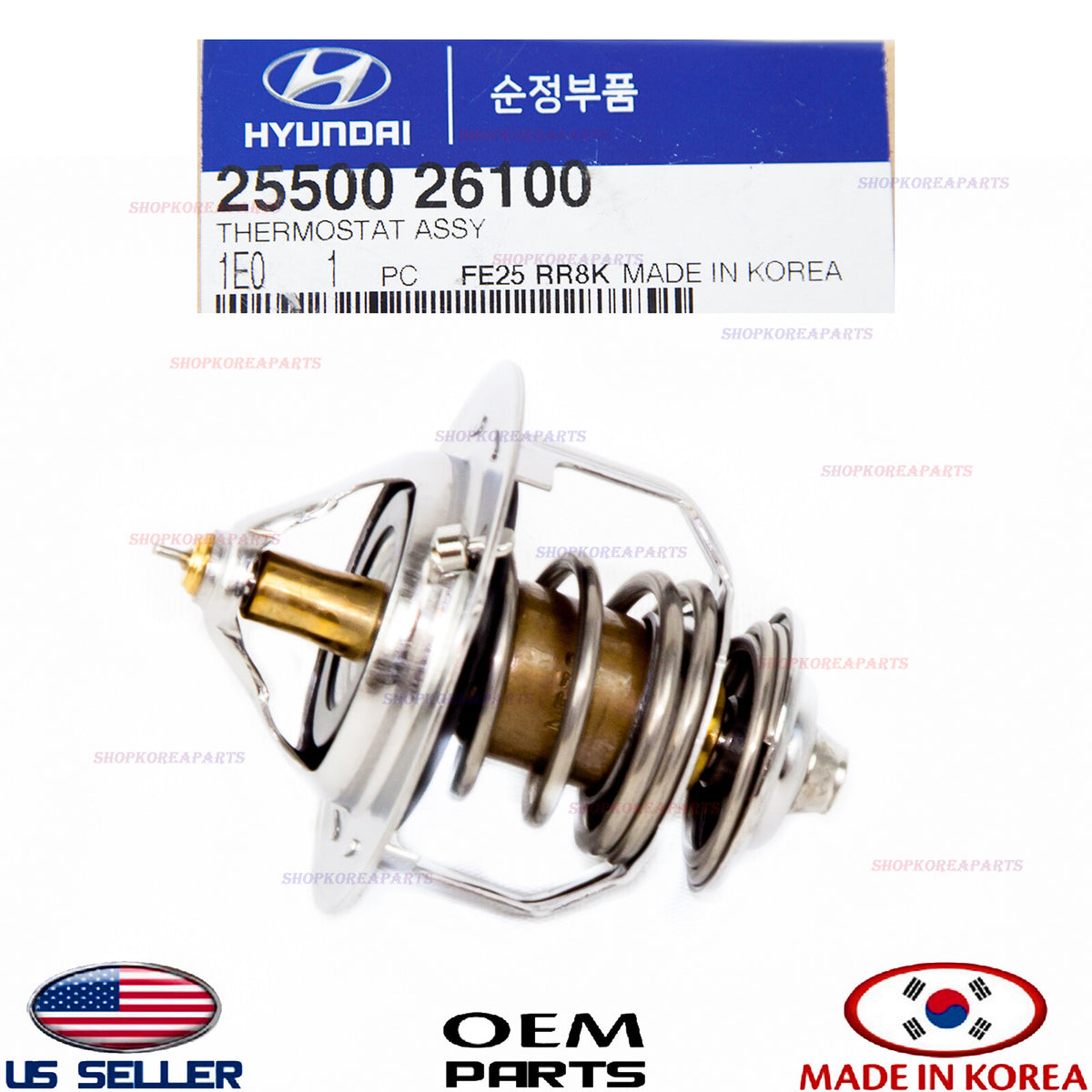 GENUINE ENGINE COOLANT THERMOSTAT 1.6L 2.0L 2.4L HYUNDAI KIA *See compatibility