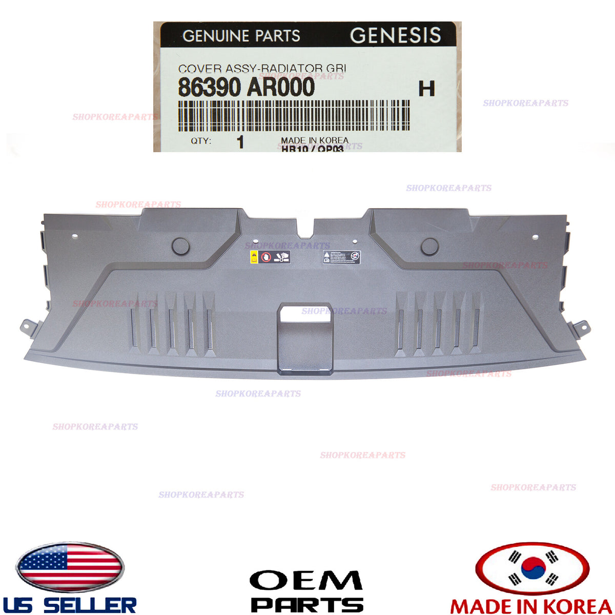 GENUINE Cover Grille Upper Radiator Sight Shield ⭐OEM⭐ GV70 2022-2026 86390AR000