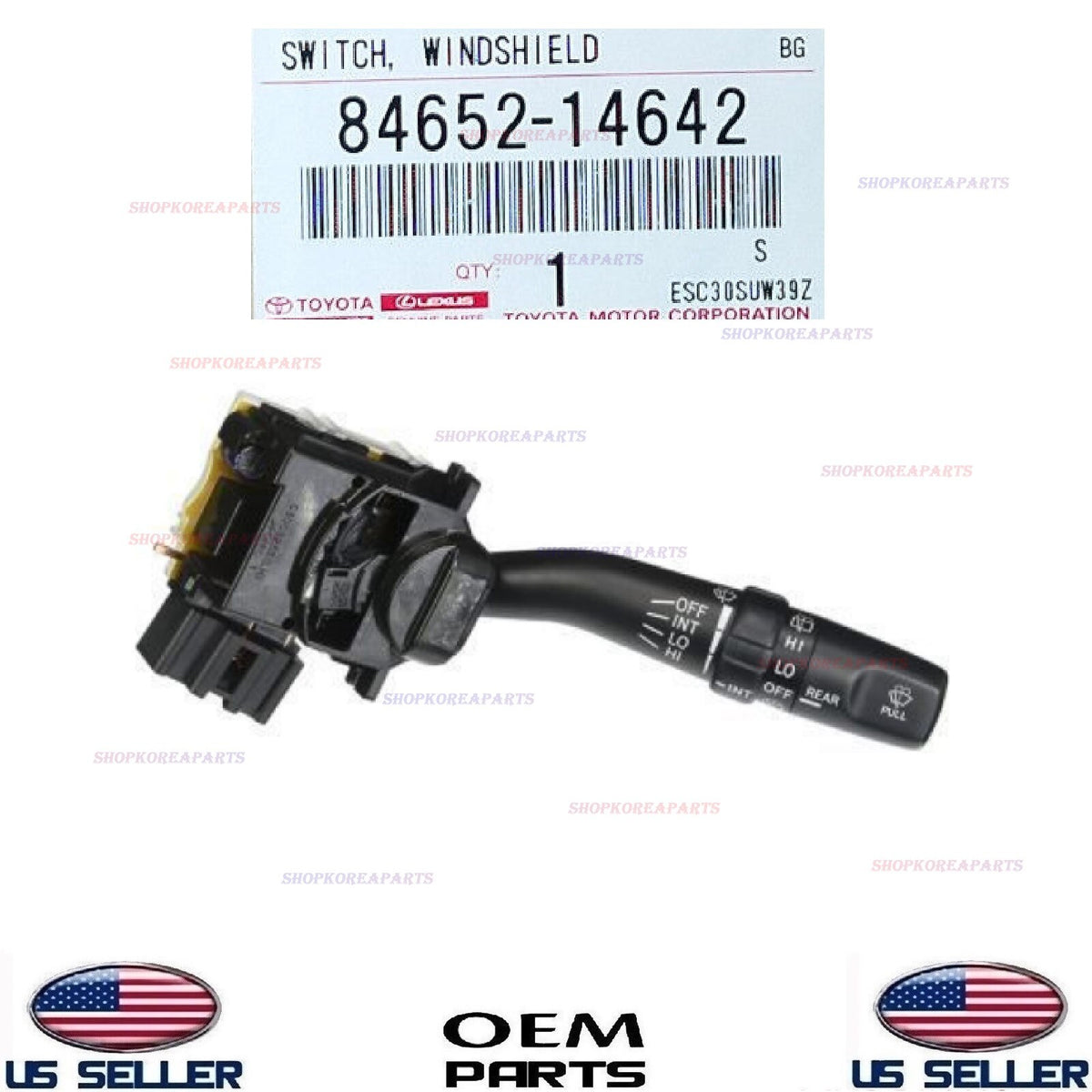 GENUINE OEM Windshield Wiper Control Switch 2004–2009 4Runner 2007–13 FJ Cruiser