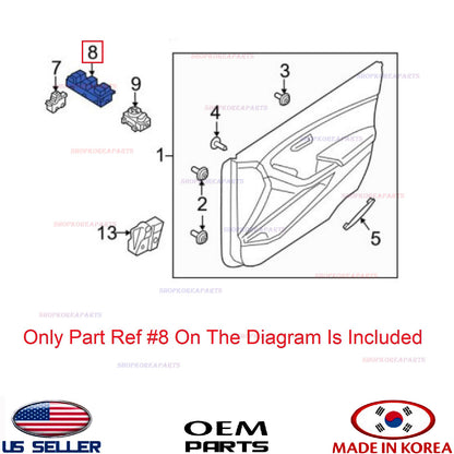 GENUINE Front Left Door Window Main Switch ⭐OEM⭐ Elantra GT 2013-2017