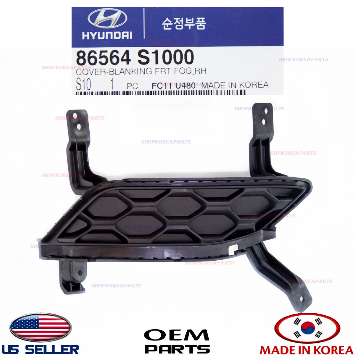 GENUINE Cover Front Bumper Blanking Fog RIGHT Pass Side OEM⭐ SANTA FE 2019-2020