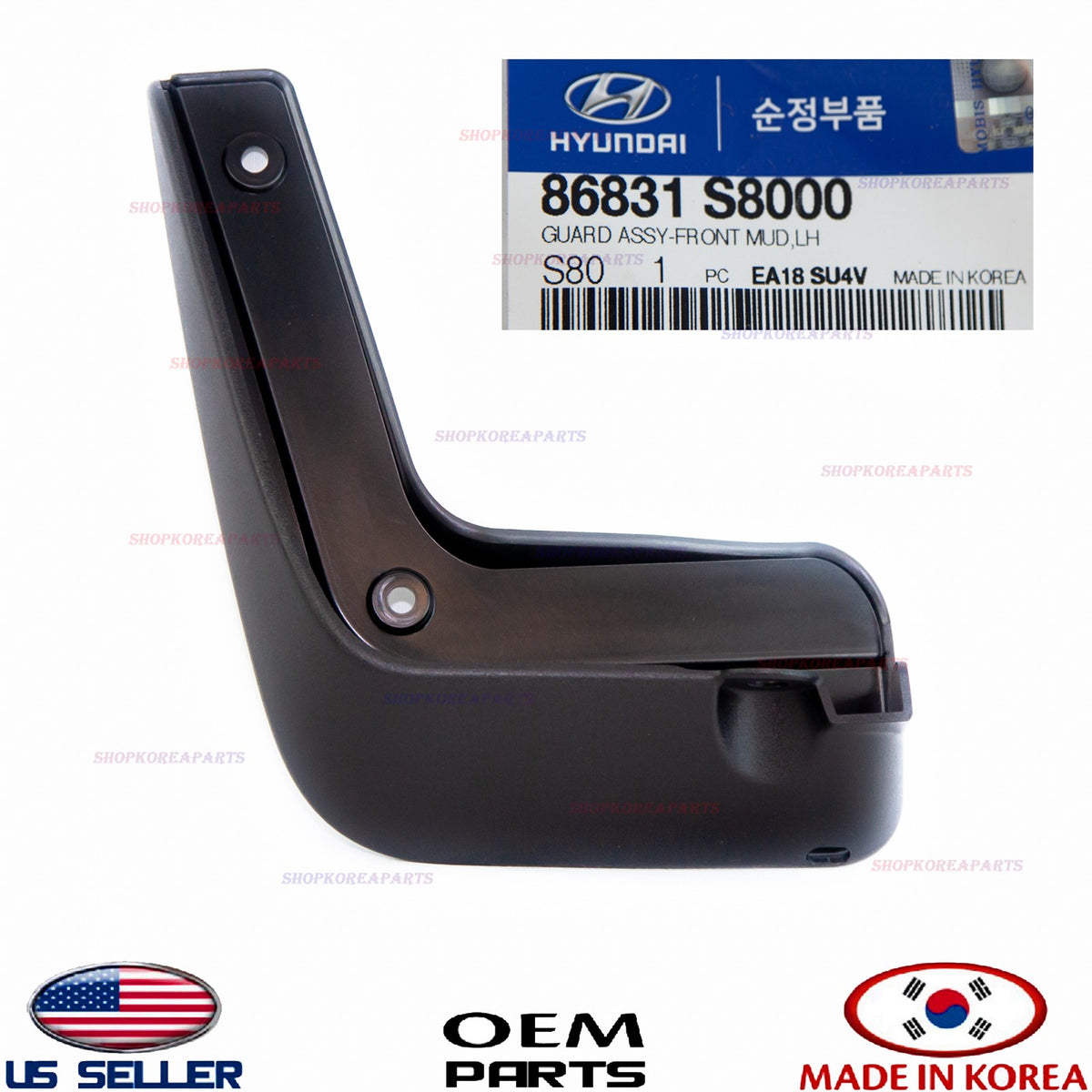 1pcs GENUINE Front LEFT Driver Side Mud Flaps Splash Guard 2023-2025 Palisade