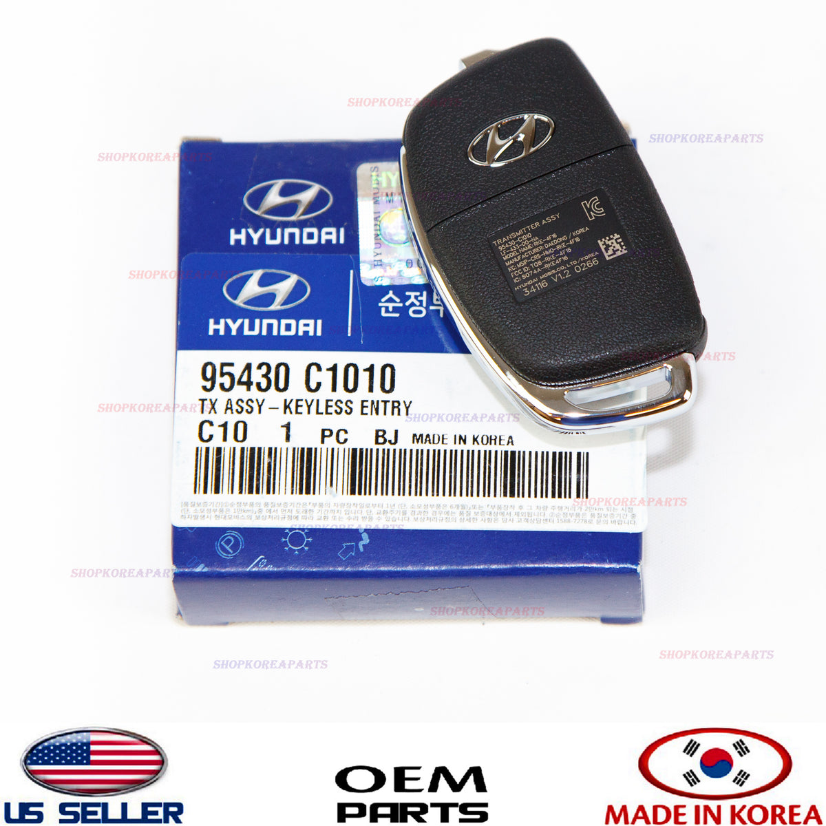 FOLDING KEY REMOTE CONTROL REMOTE TRANSMITTER GENUINE!! SONATA 15-17 95430C1010