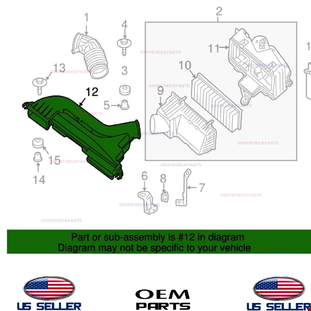 GENUINE OEM Upper Air Intake Duct Nissan Altima 2.5L 2007-2013 16554-JA000