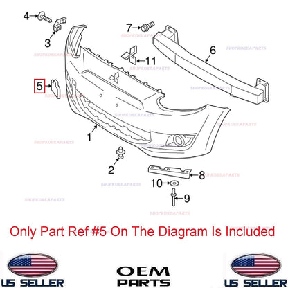 GENUINE Front Bumper Tow Eye Hook Cap Cover WHITE ⭐ Mitsubishi Mirage 2014-2015
