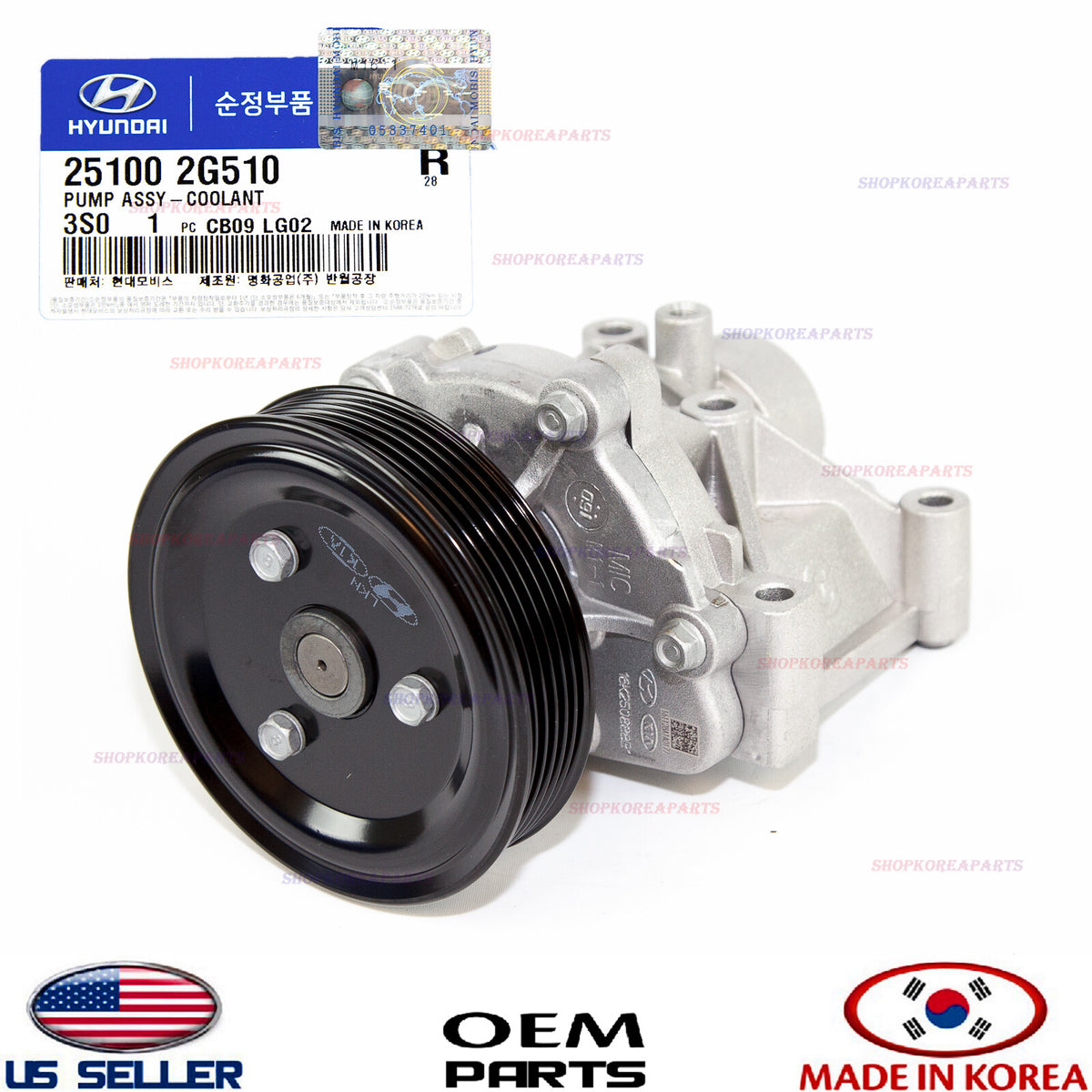 GENUINE Coolant Water Pump OEM Sonata Optima Sportage Sorento Tucson 2.4L 11-14
