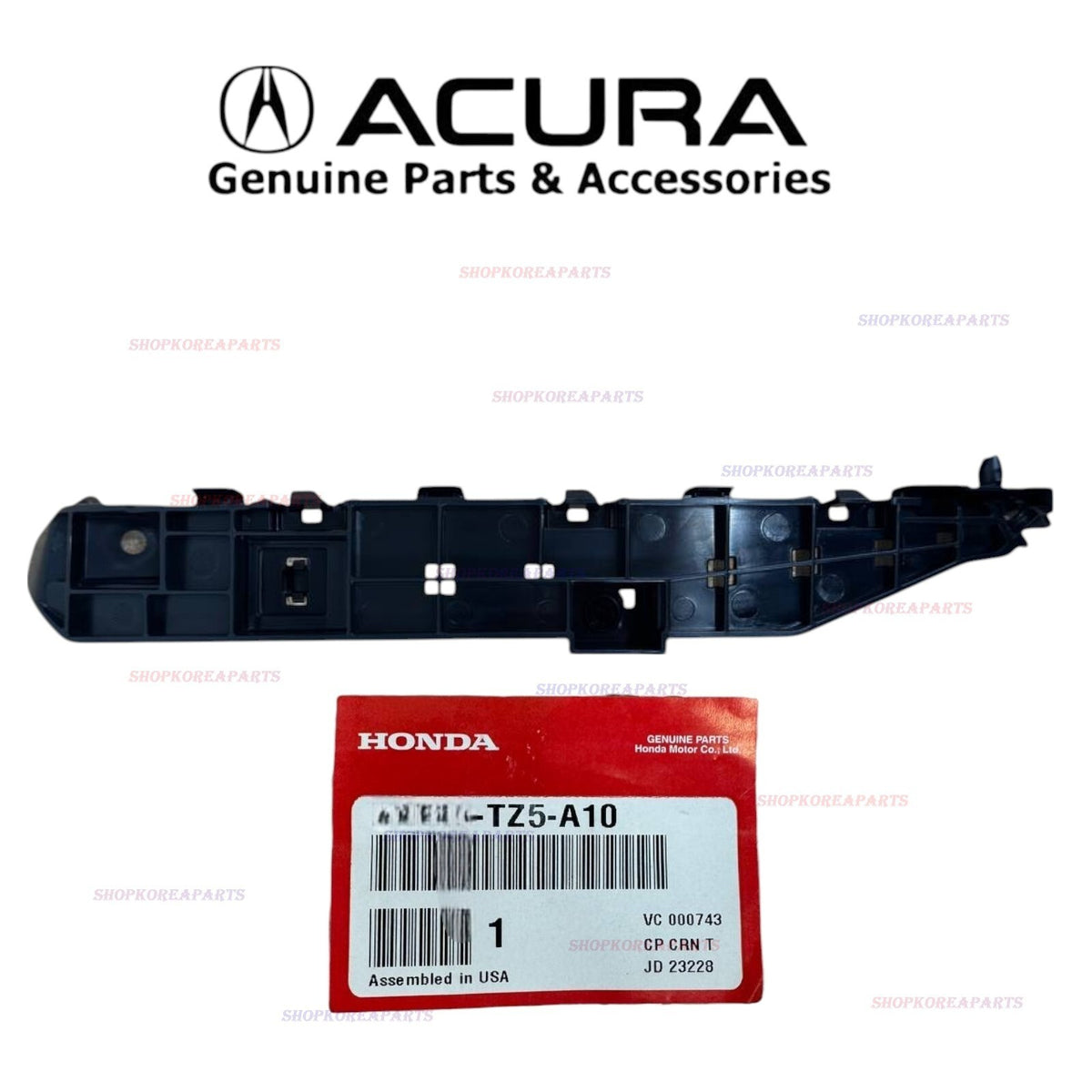 NEW OEM 17 - 20 ACURA MDX FRONT BUMPER DRIVER SIDE FENDER BRACKET HOLDER