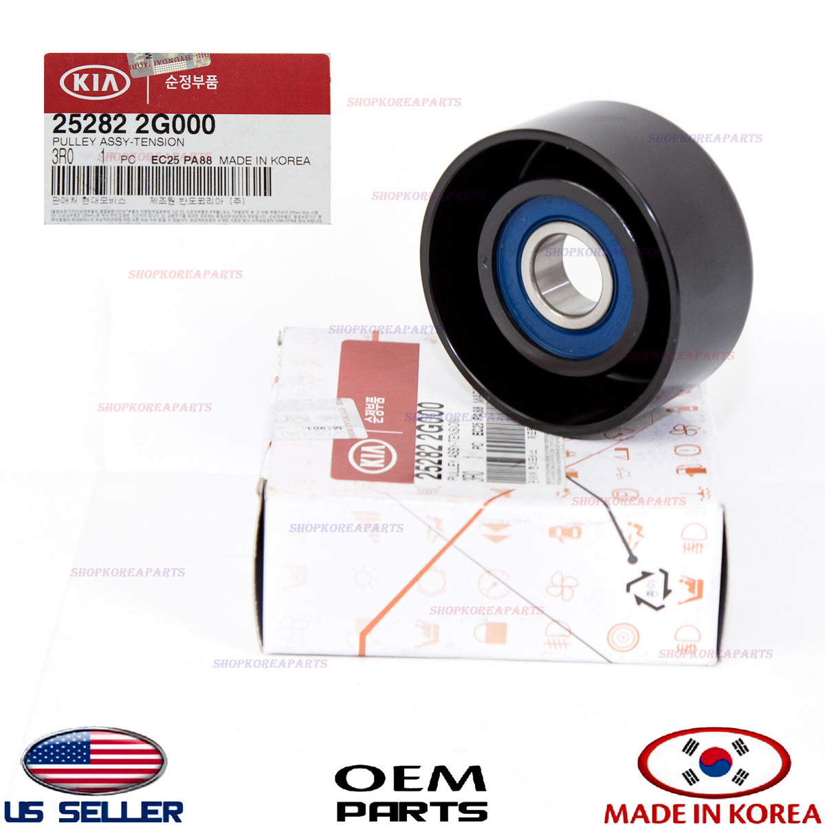 Drive Belt Tensioner Pulley OEM HYUNDAI KIA 2.0 2.4L 2010-2022 See compatibility