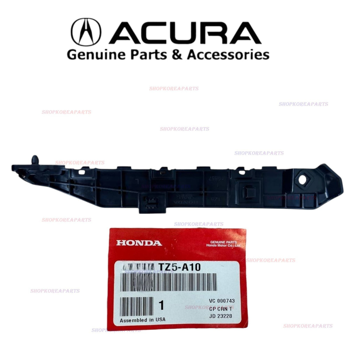 NEW OEM 17 - 20 ACURA MDX FRONT BUMPER DRIVER SIDE FENDER BRACKET HOLDER