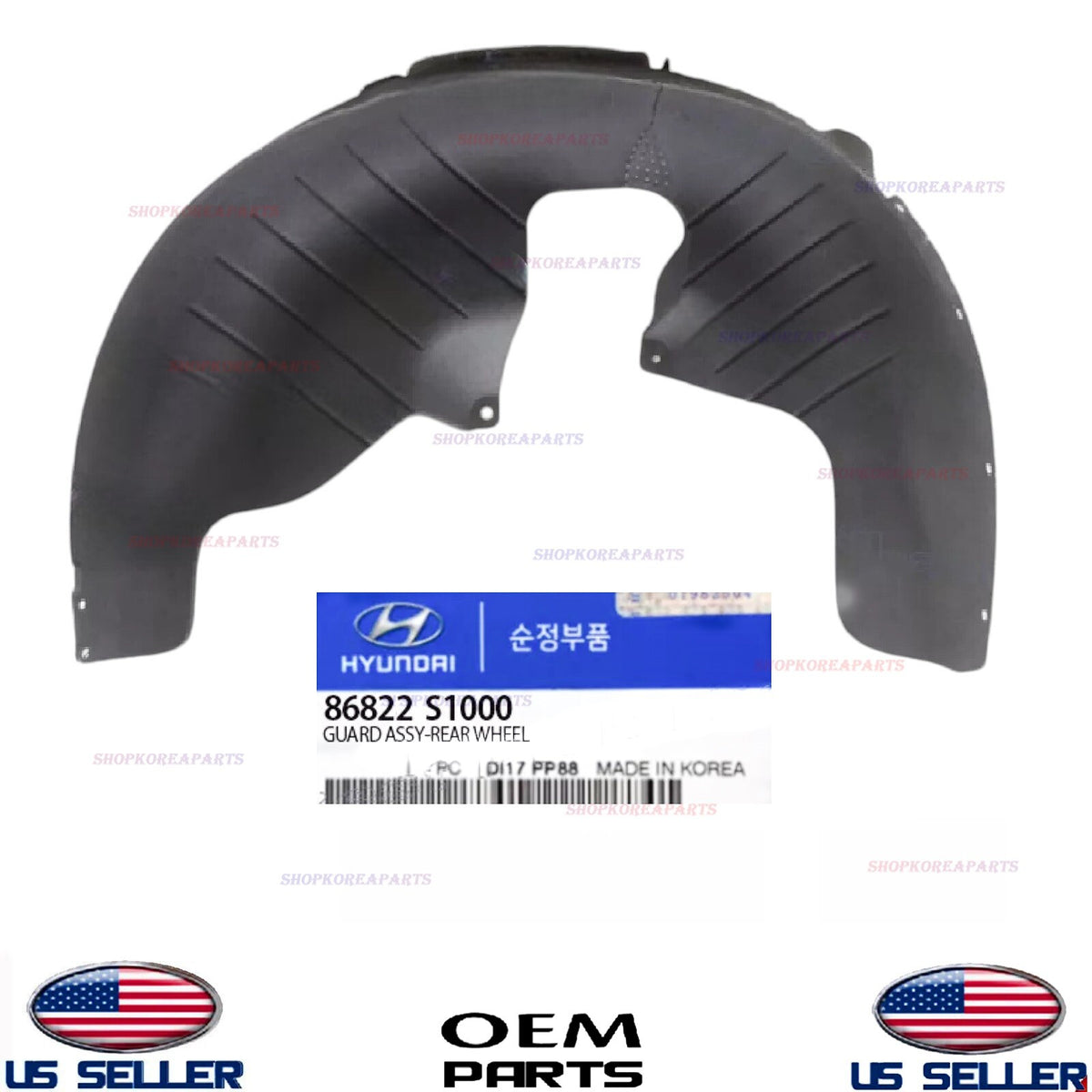GENUINE OEM REAR Right Passenger Side Wheel Guard Liner 2019-20 Hyundai Santa Fe