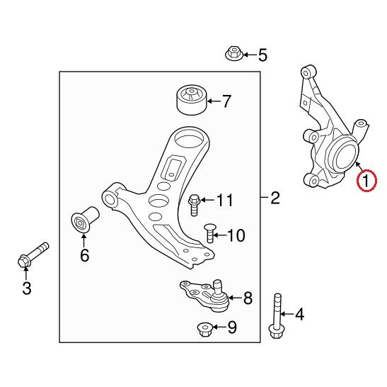 FRONT AXLE KNUCKLE SUSPENSION left DRIVER SIDE ⭐OEM GENUINE⭐ KIA SOUL 2014-2019