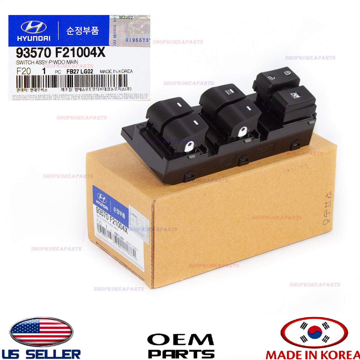 GENUINE Power Window Main Switch Driver Door ⭐OEM⭐ Elantra 2017-2020 *AUTO DOWN