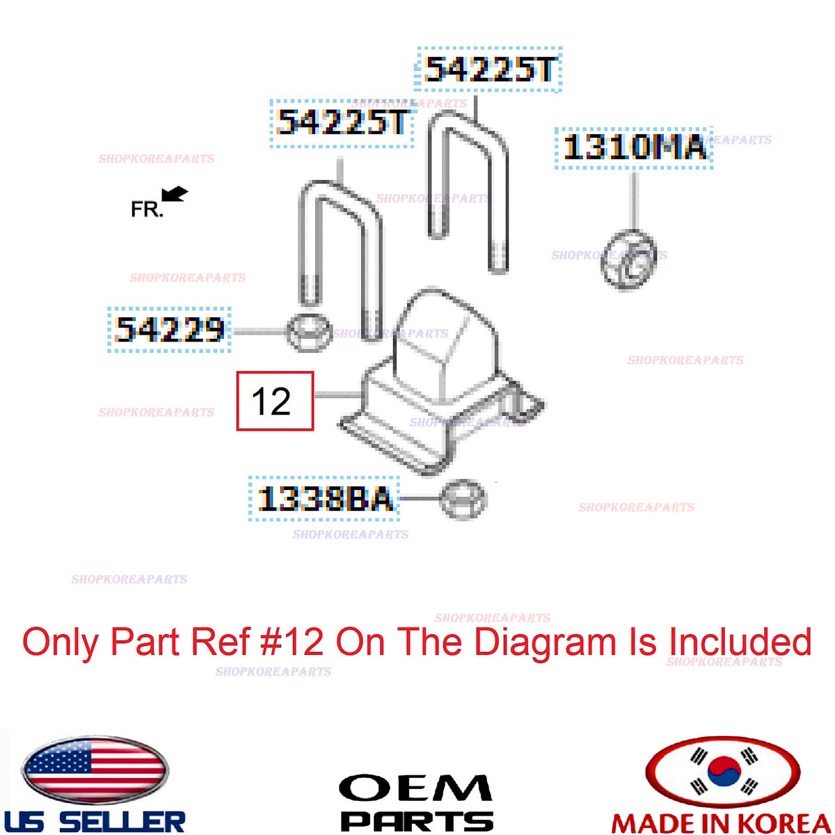 GENUINE Front Suspension Leaf Spring Bumper Clamp ⭐OEM⭐ Hyundai Kia 54240-5H001