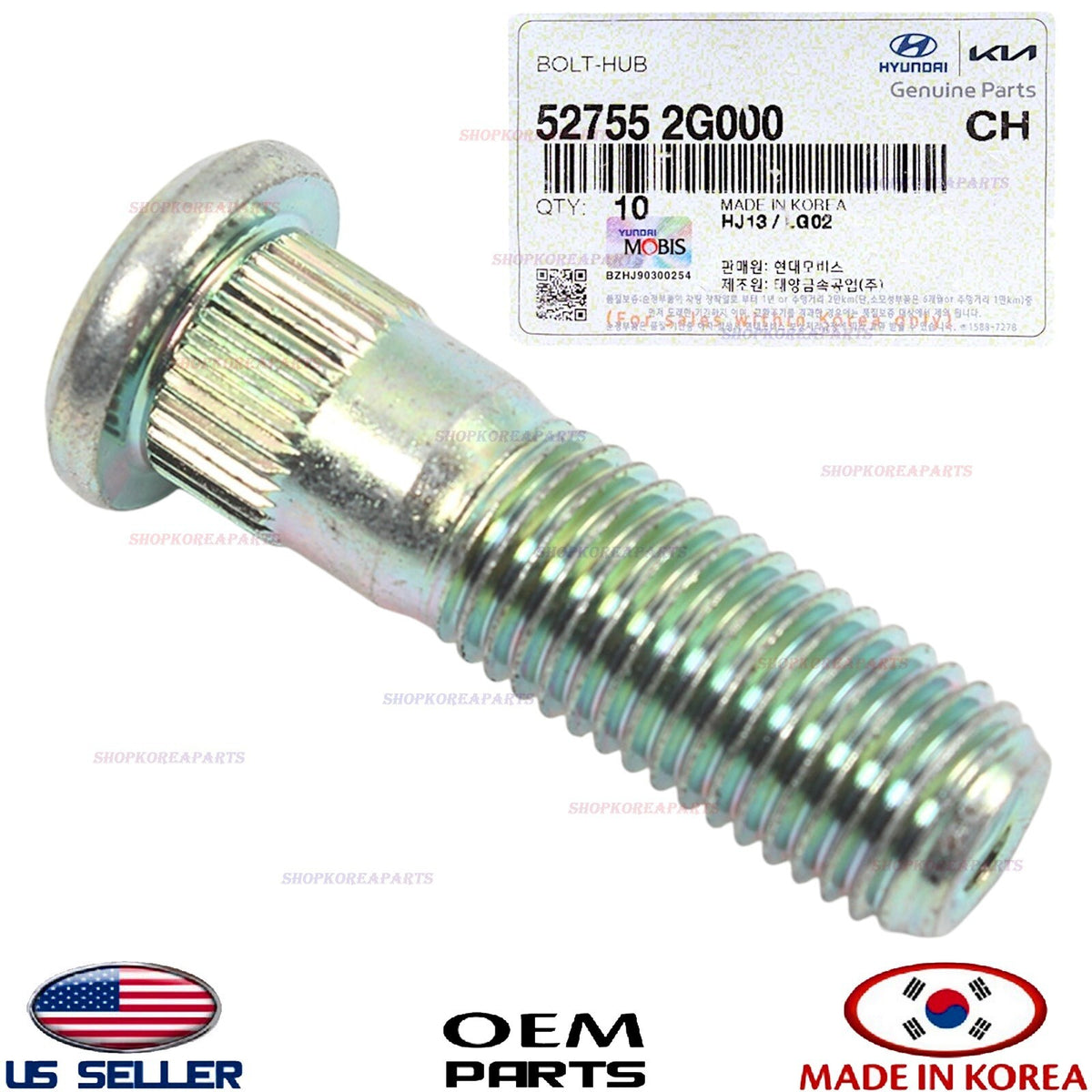 1pcs GENUINE OEM Wheel Stud 2006–2026 Hyundai Kia 52755-2G000 See Compatibility