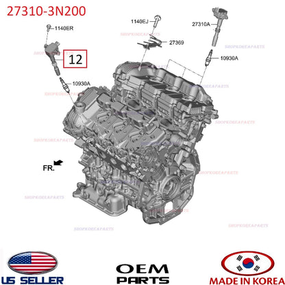 GENUINE Engine Ignition Coil Front ⭐OEM⭐ Kia Carnival 3.5L 2022-2026 27310-3N200