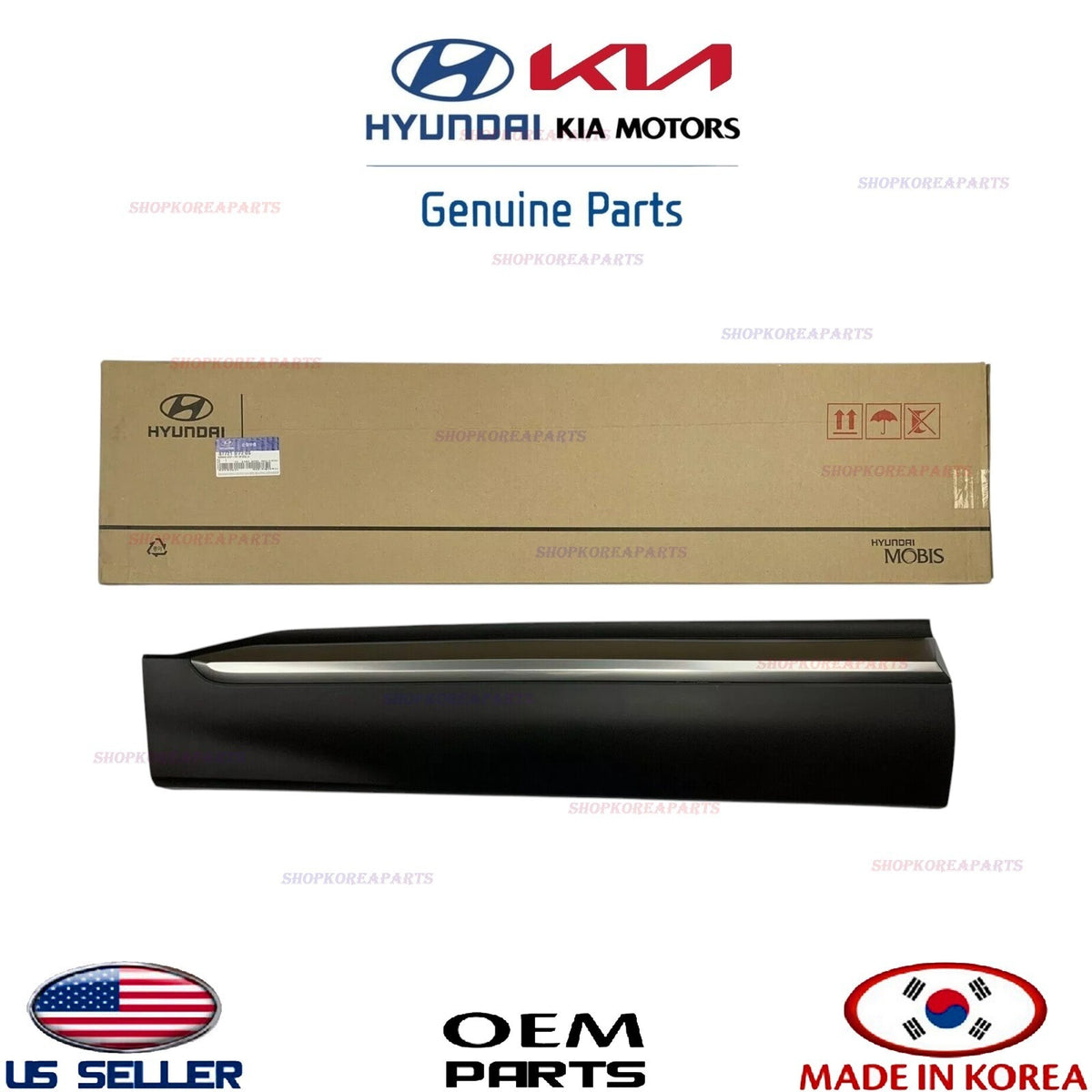 GENUINE Front Door Lower Molding LEFT Satin Chrome ⭐OEM⭐ Santa Fe 2021-2023