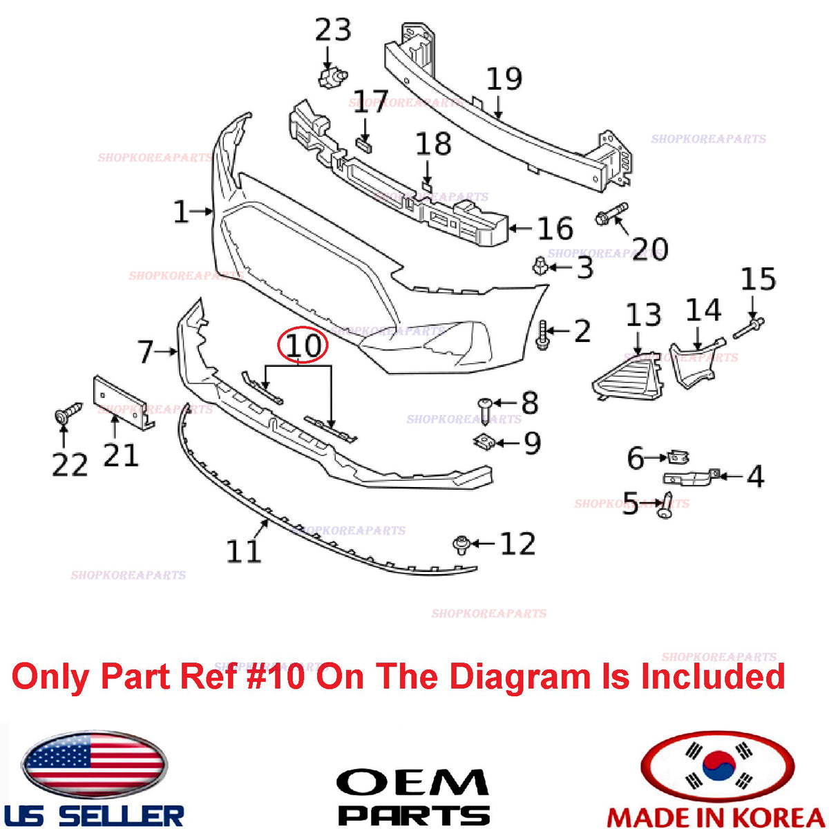 GENUINE Front Bumper Lower Molding Left Driver Side ⭐OEM⭐ VELOSTER 1.6T 2019-21