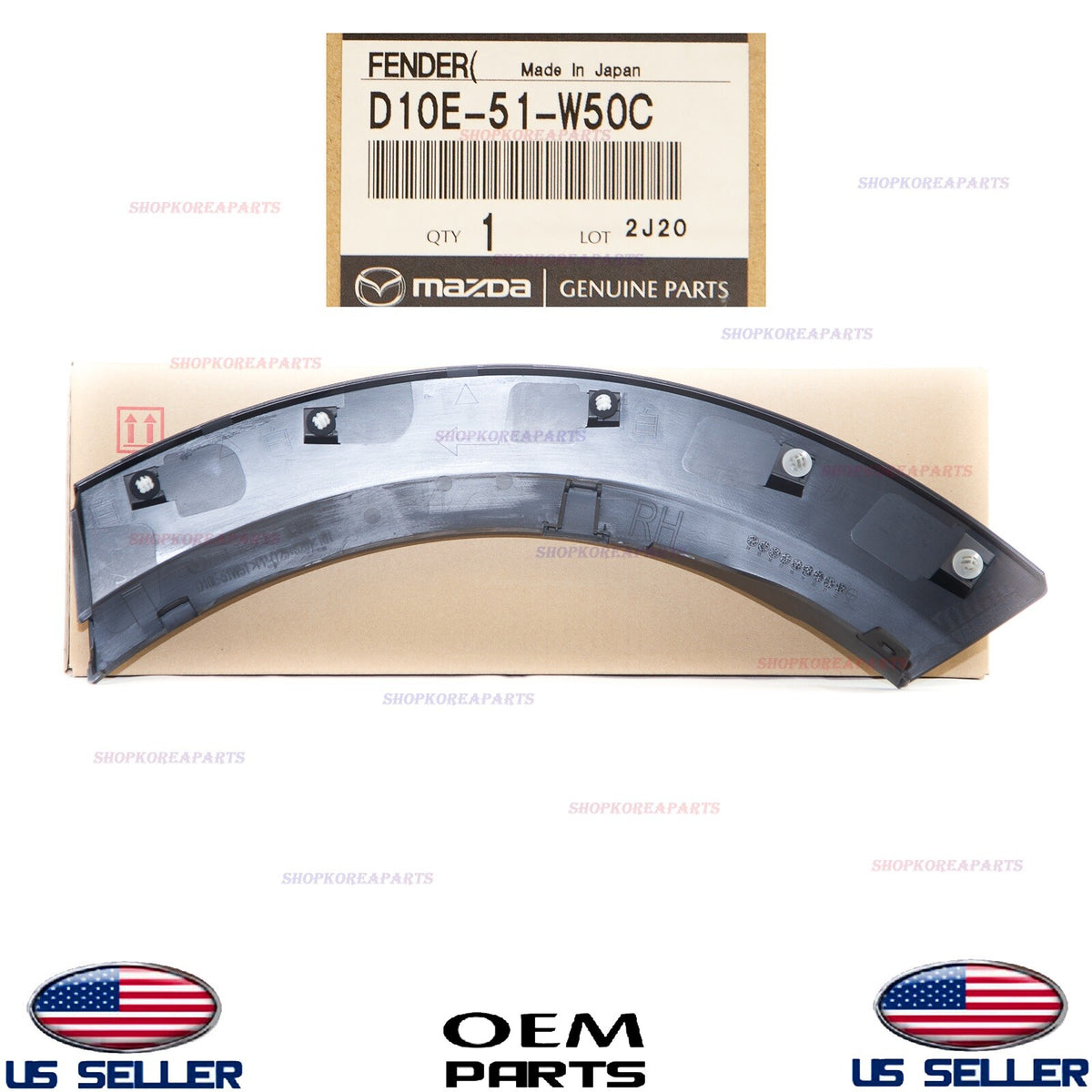 GENUINE Rear Fender Wheel Molding RIGHT Passenger Side OEM Mazda CX-3 2016-2022
