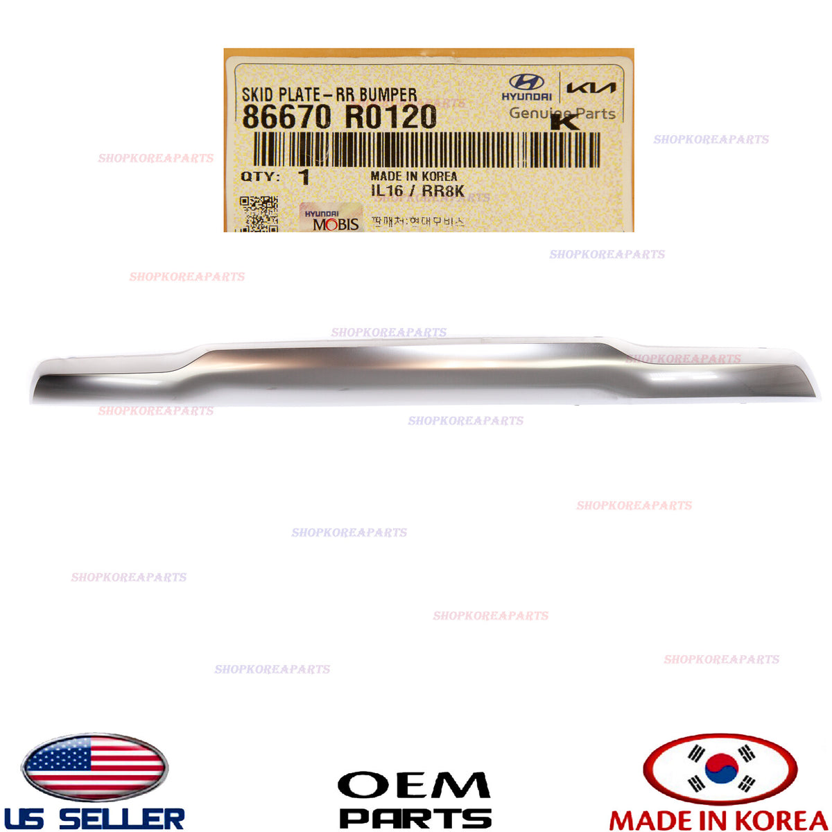 GENUINE Rear Bumper Skid Plate Panel Lower CHROME ⭐OEM⭐ Kia Carnival 2022-2024