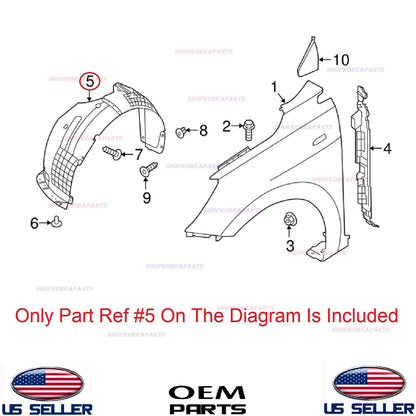 GENUINE Fender Liner Front RIGHT Passenger Side ⭐OEM⭐ RIO 2018-2023 86812H9000