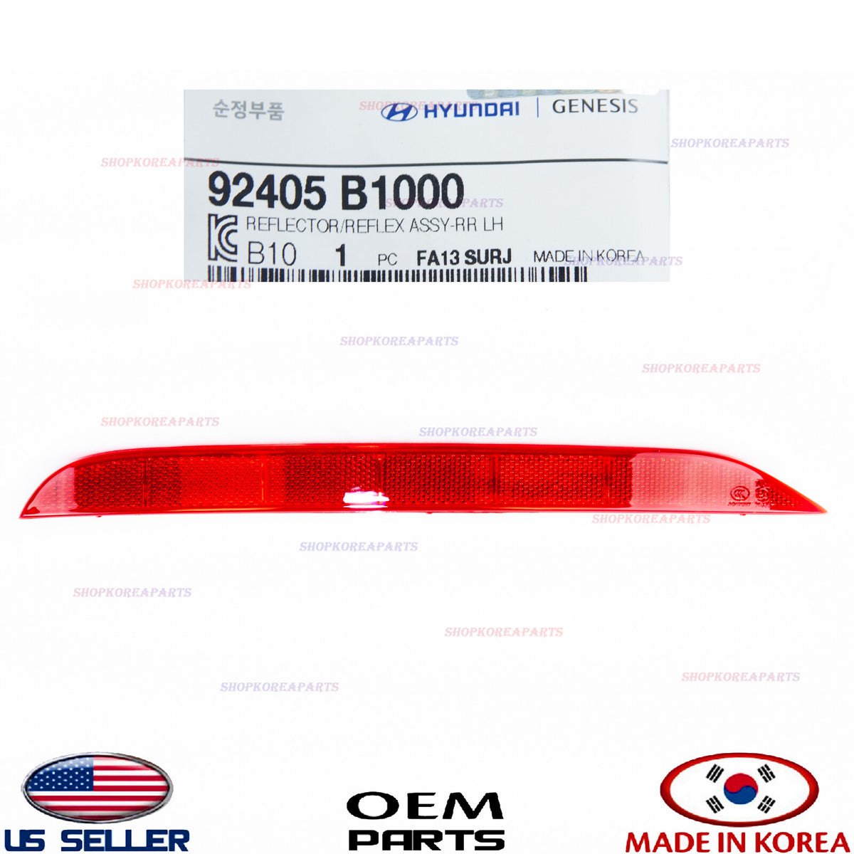 GENUINE OEM Rear Bumper Reflector LEFT Driver Side 2015-2020 Genesis G80