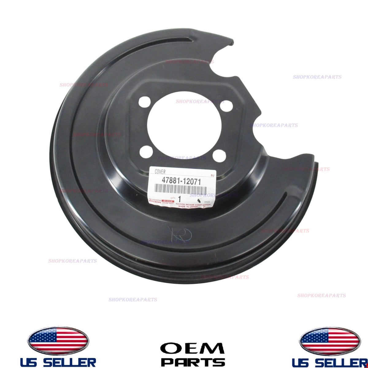 GENUINE Rear Brake Parking Plate RIGHT Passenger Side 2010-2015 Toyota Prius
