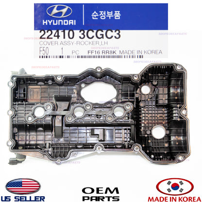 GENUINE Engine Valve Cover LEFT 3.3L OEM Hyundai Kia 2013-2019 See compatibility