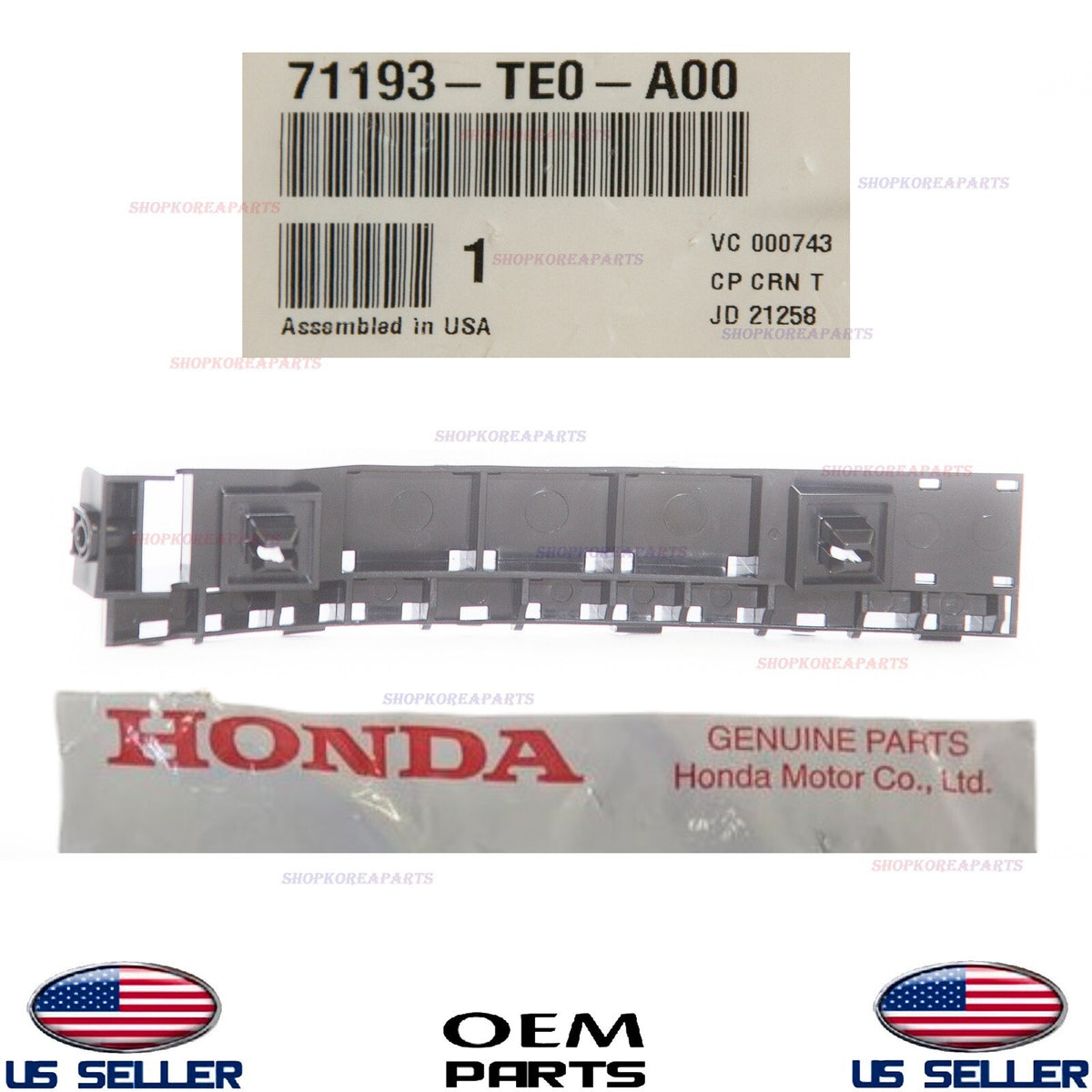 GENUINE Front Bumper Bracket RIGHT Passenger Side OEM Accord 2dr Coupe 2008-12
