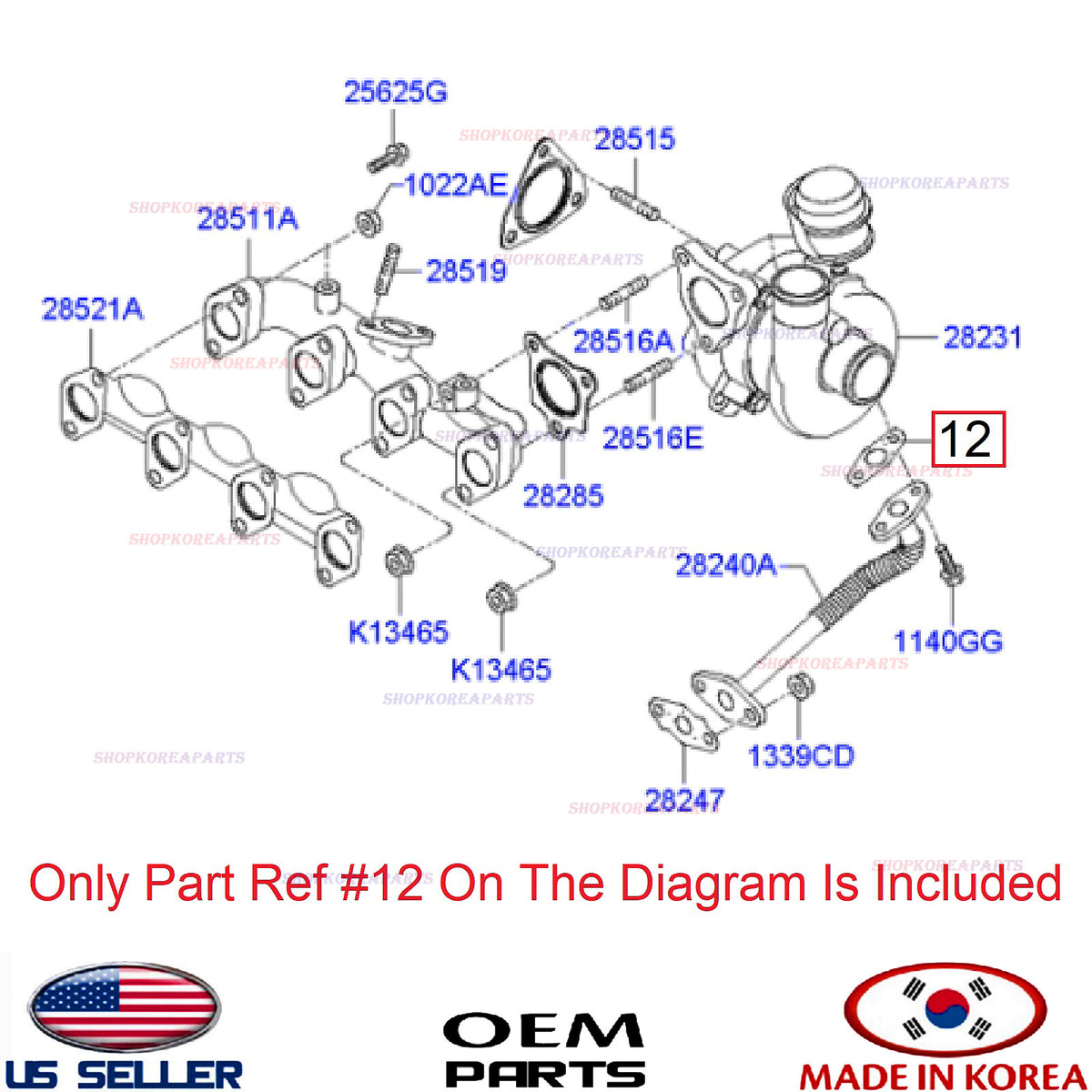 GENUINE Engine Turbocharger Gasket ⭐OEM⭐ Hyundai Kia 28247-27000