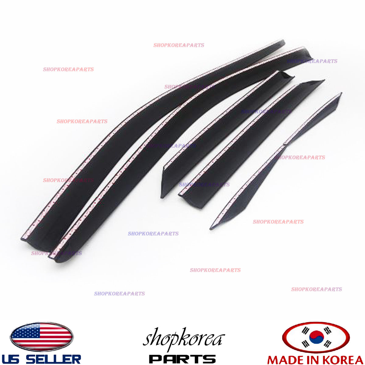 NEW SMOKED DOOR VISOR WINDOW VENT DEFLECTOR 6PCS !! fits TOYOTA CAMRY 2015-2017