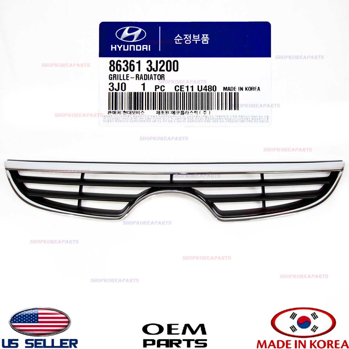 GENUINE Grille Radiator Front Upper ⭐OEM⭐ Hyundai Veracruz 2007-2012 863613J200