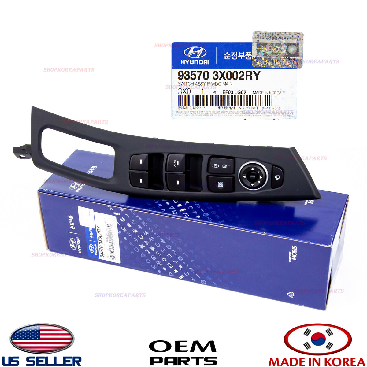 GENUINE Main Front Left Power Window Switch *AUTO Button OEM Elantra 2014-2016