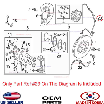GENUINE ABS Wheel Speed Sensor Front RIGHT Passenger Side OEM KIA SEDONA 2015-21