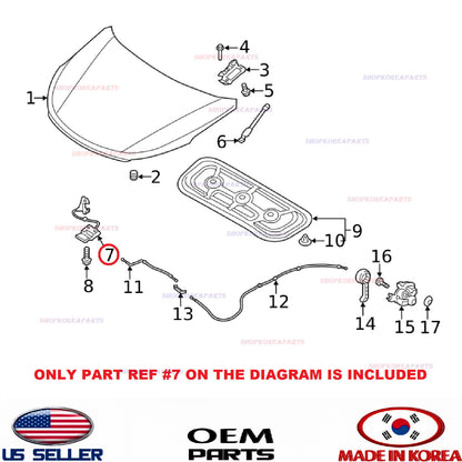 GENUINE Hood Lock Latch Assy ⭐OEM⭐ HYUNDAI SANTA FE 2019-2023 81130S1000