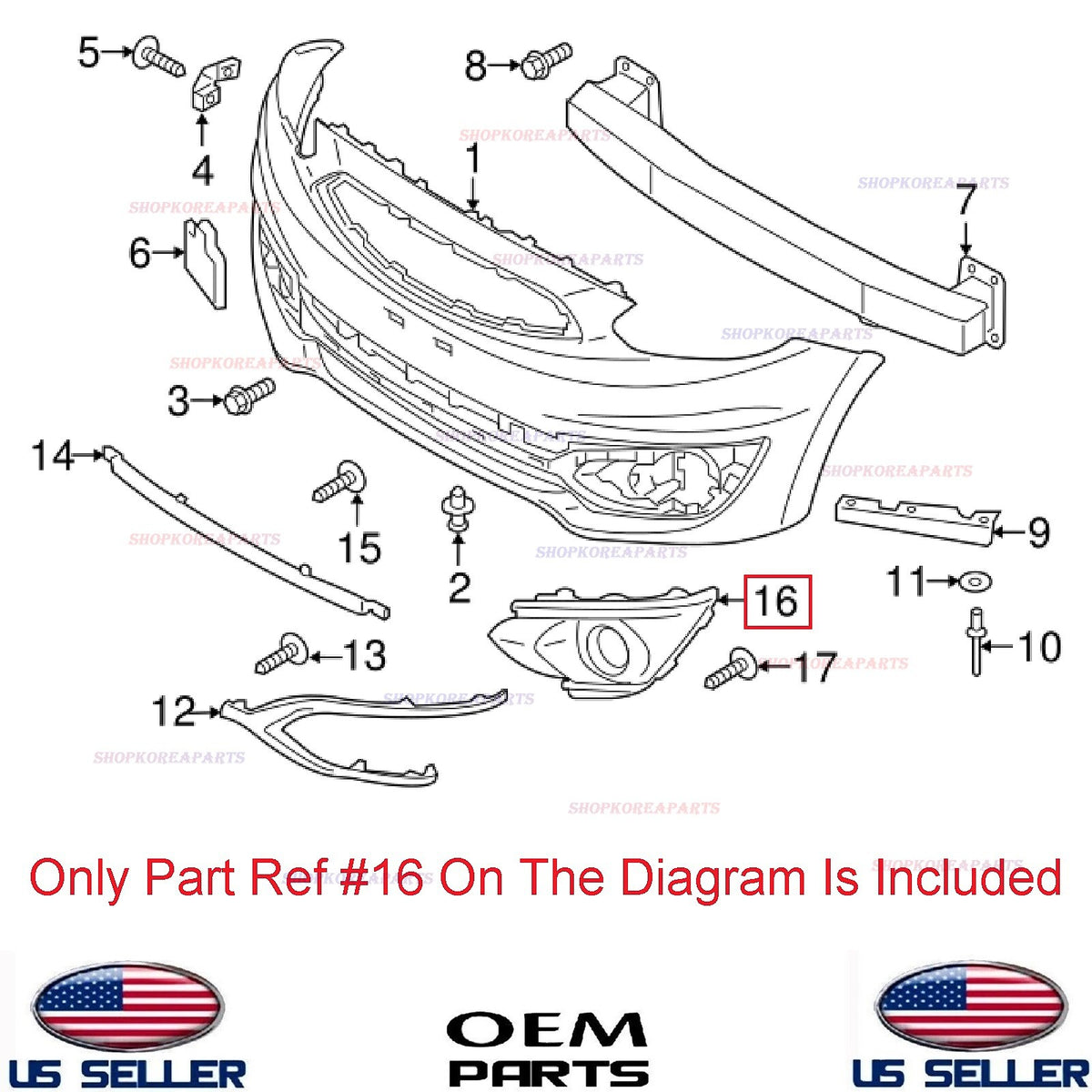 GENUINE Front Bumper Fog Lamp Bezel Cover LEFT ⭐OEM⭐ Mirage Hatchback 2017-2020