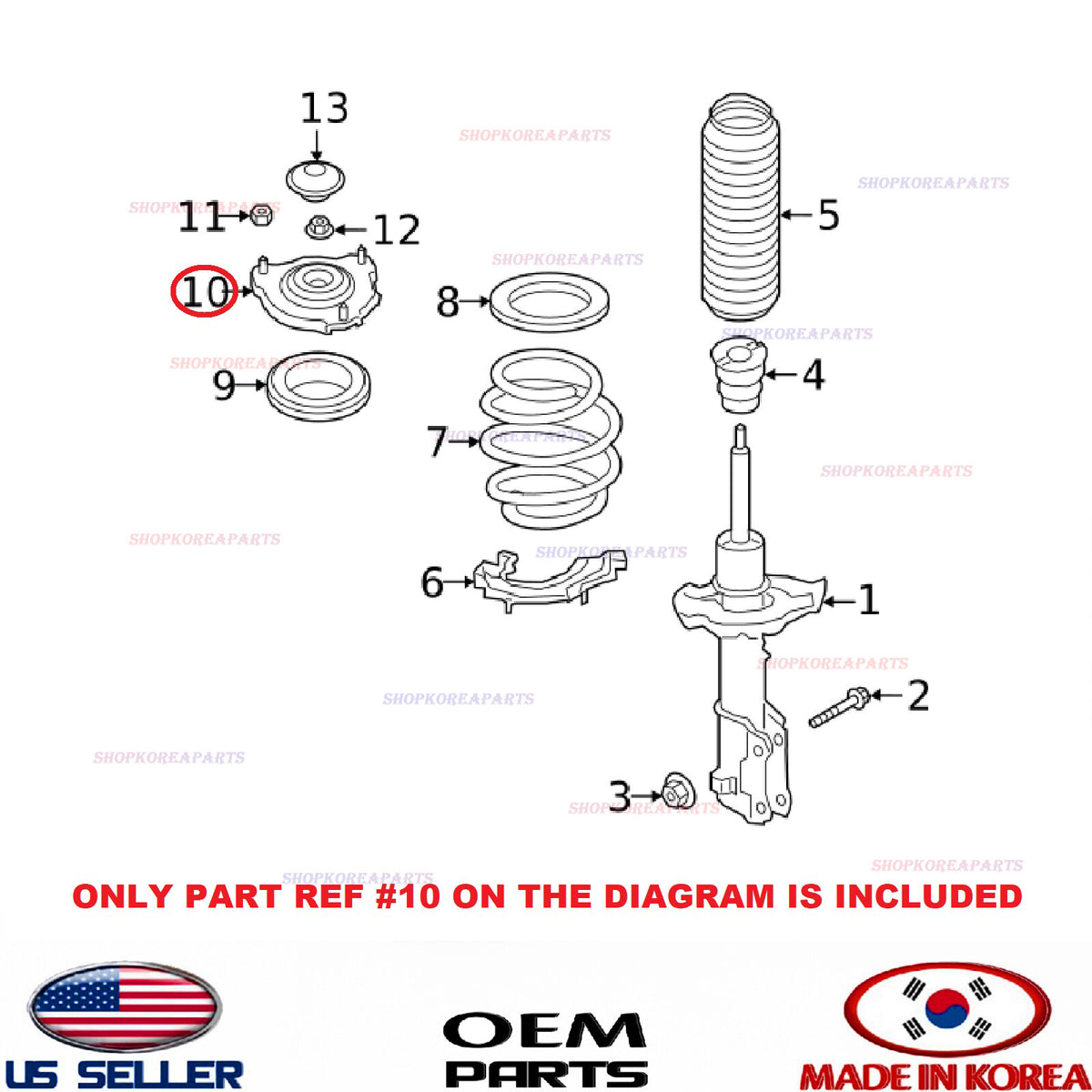 GENUINE Front Suspension Strut Mount ⭐OEM⭐ HYUNDAI KIA *See compatibility