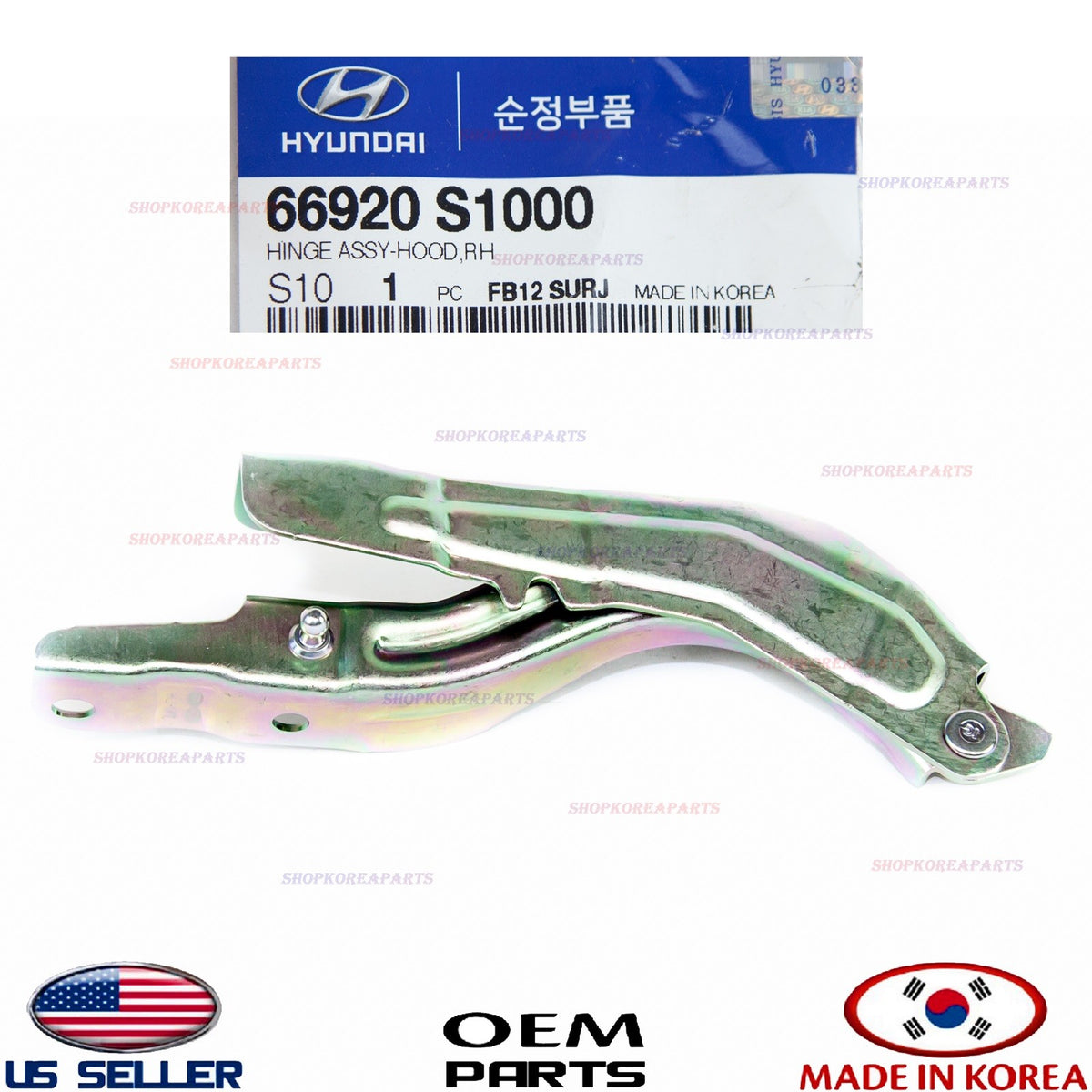 GENUINE Hood Hinge RIGHT Passenger Side Hyundai Santa FE 2019-2023
