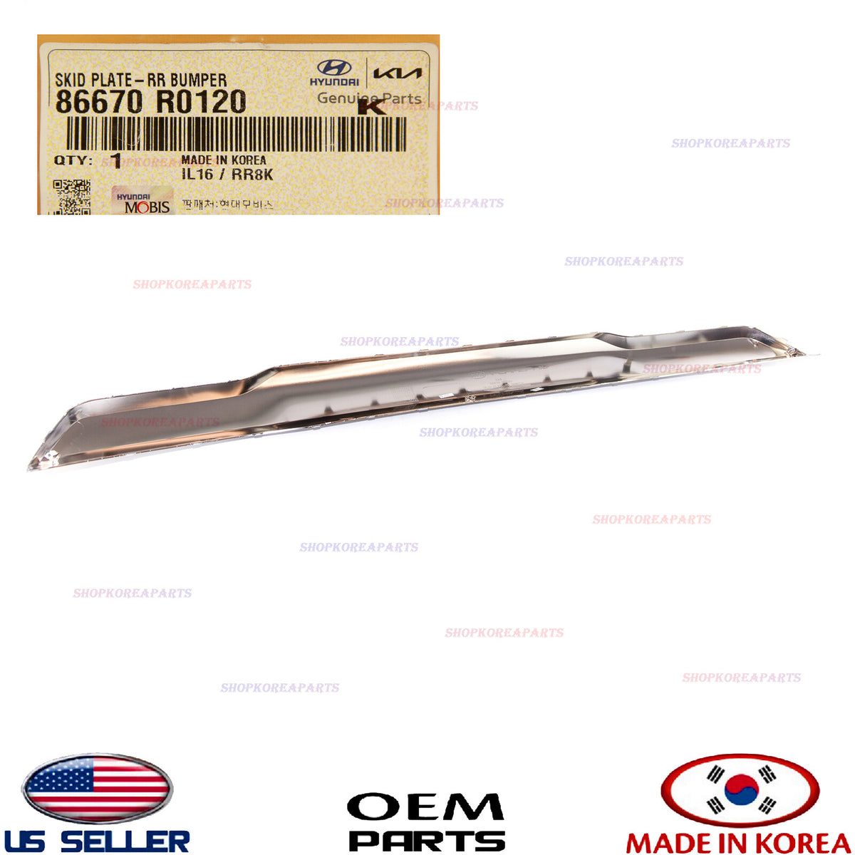 GENUINE Rear Bumper Skid Plate Panel Lower CHROME ⭐OEM⭐ Kia Carnival 2022-2024