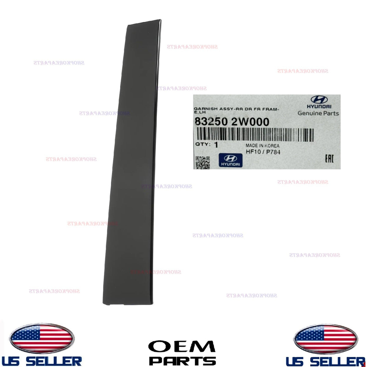 GENUINE OEM Rear Left Driver Side Door Garnish 2013-2018 Hyundai Santa Fe