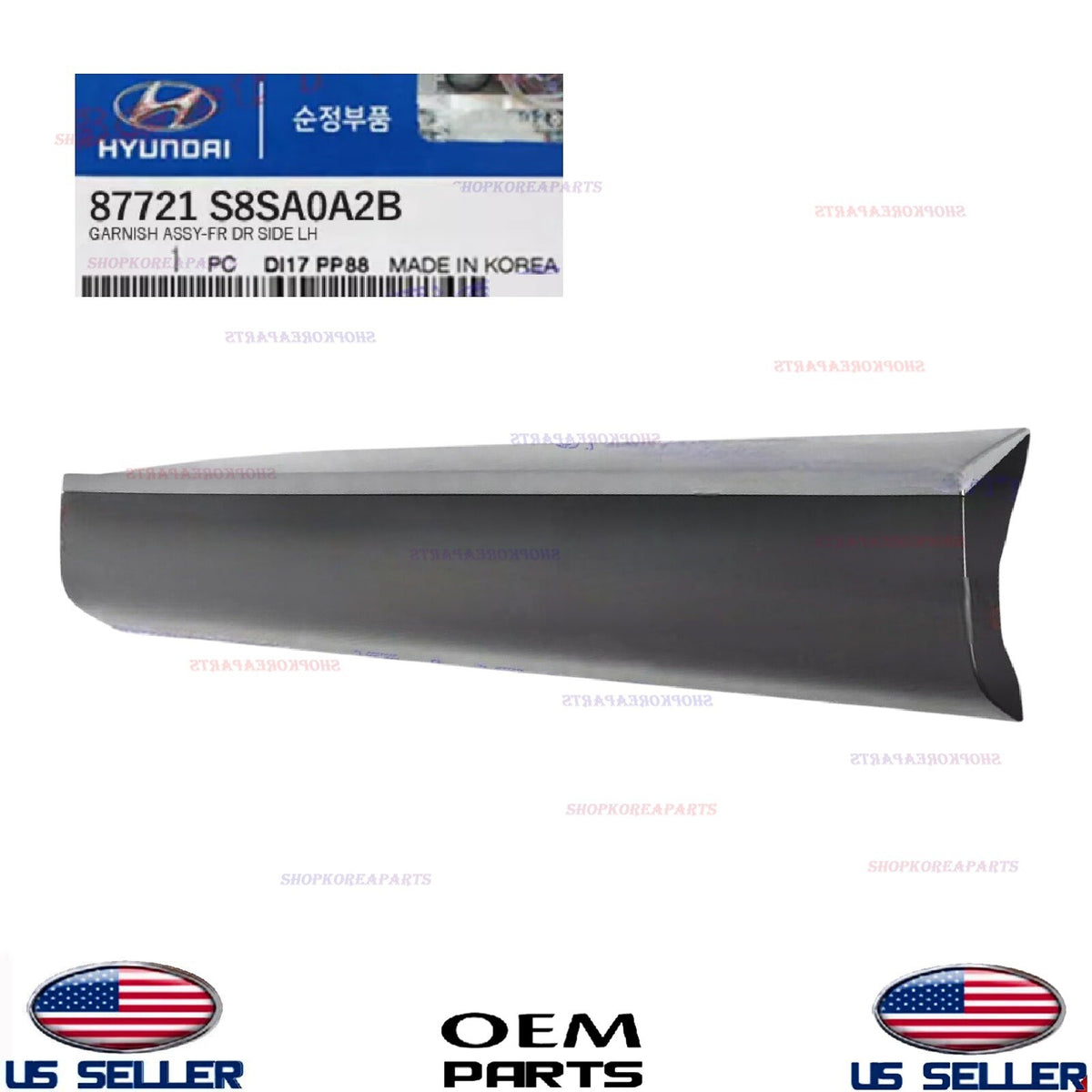 GENUINE Front Door Lower Molding LEFT Driver Side OEM 23-25 Palisade Calligraphy