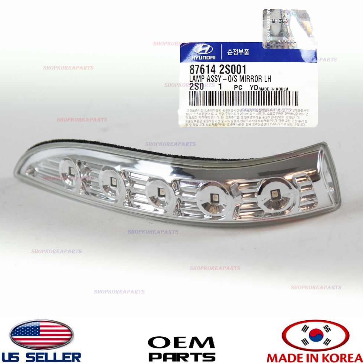 GENUINE Outside Mirror Turn Signal Lamp LEFT Driver Side OEM Tucson 2012-2015