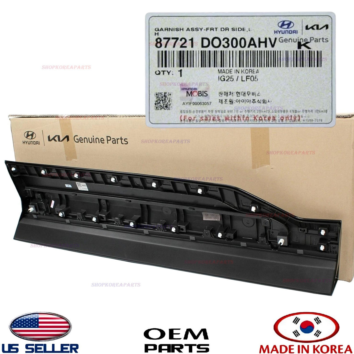GENUINE Front Door Lower Molding LEFT Driver ⭐OEM⭐ Kia EV9 GT-Line 2024-2025