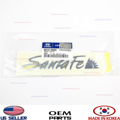 GENUINE OEM Rear Liftgate Nameplate Emblem 2007–2012 Hyundai Santa Fe 863102B000